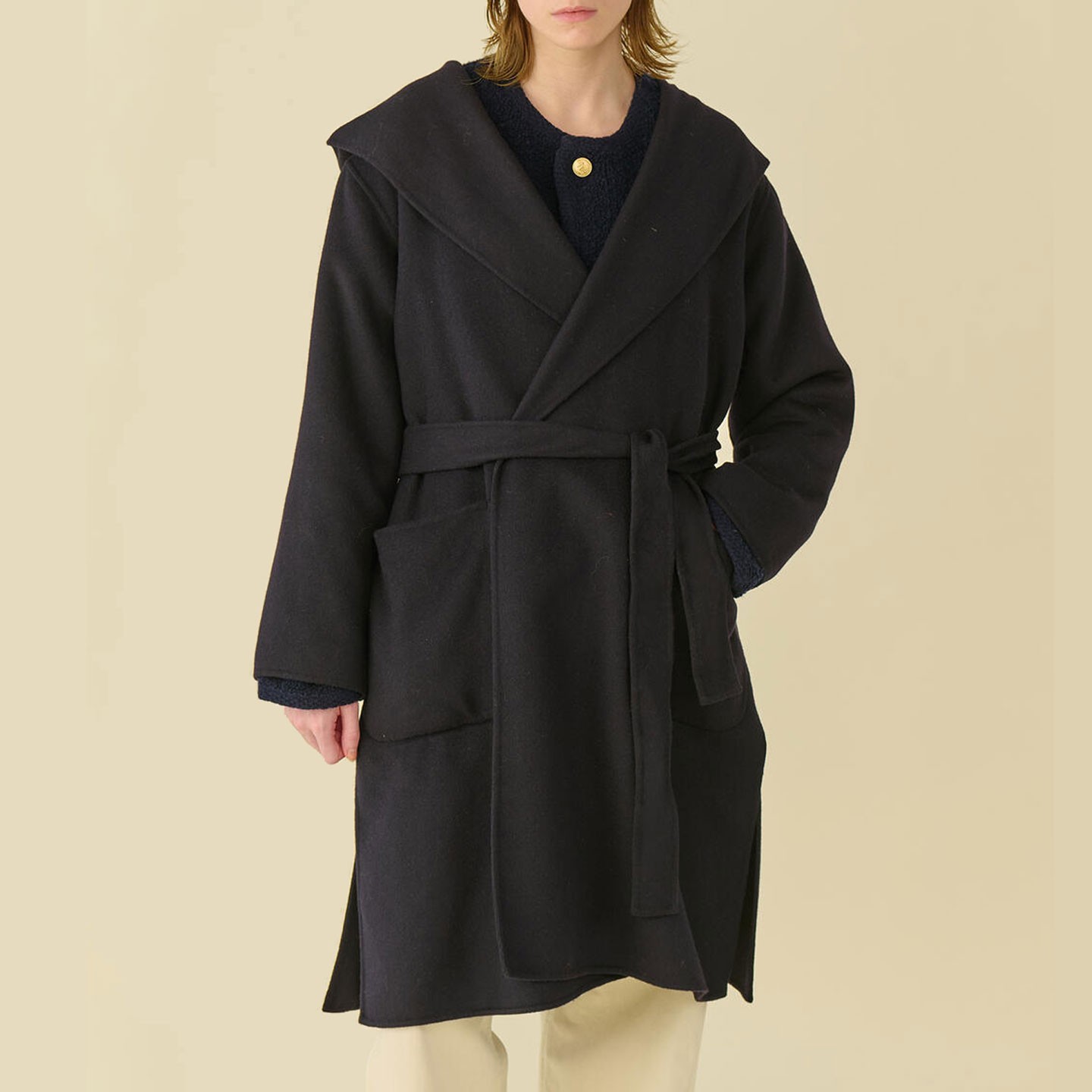 Manteau long à capuche