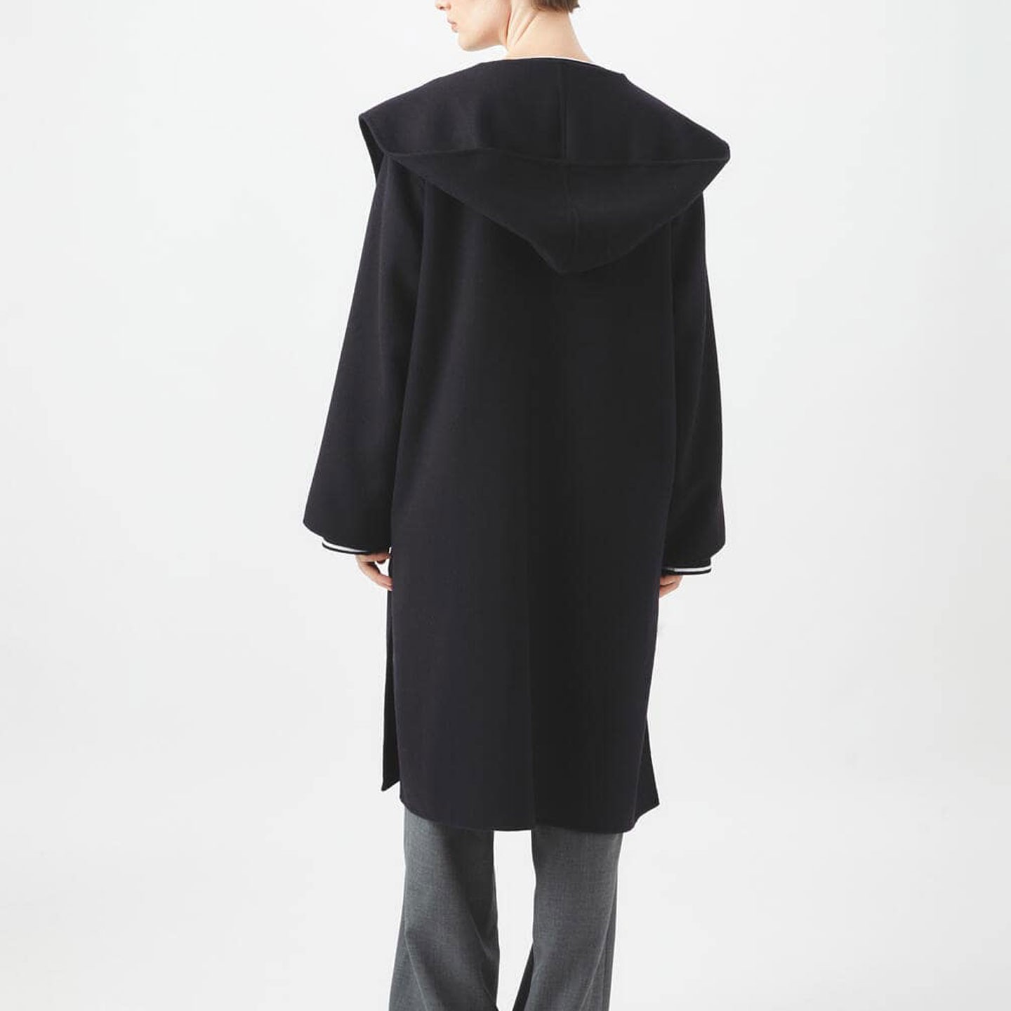 Manteau long à capuche