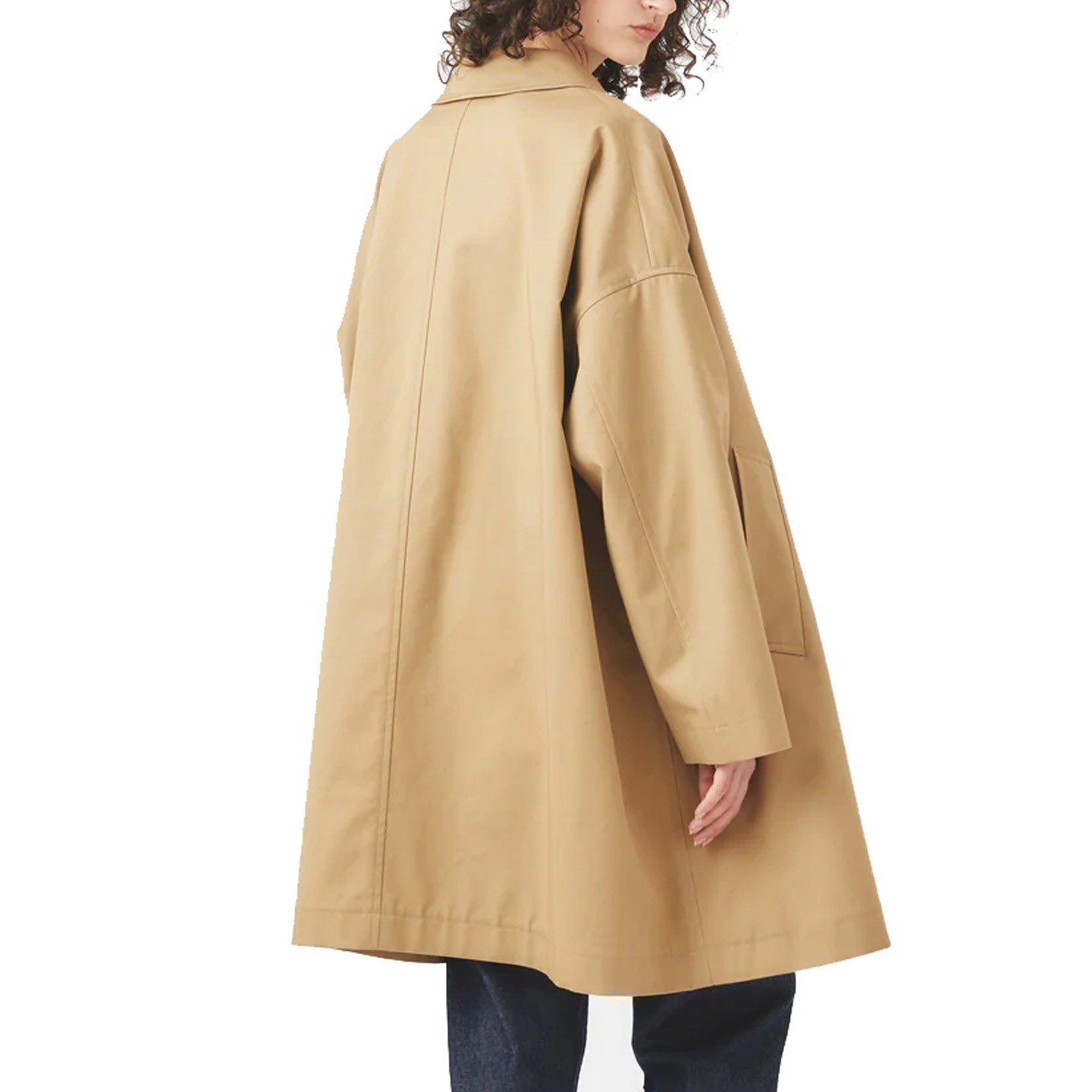 Oversized cotton gabardine coat #OR-A0582 CGB