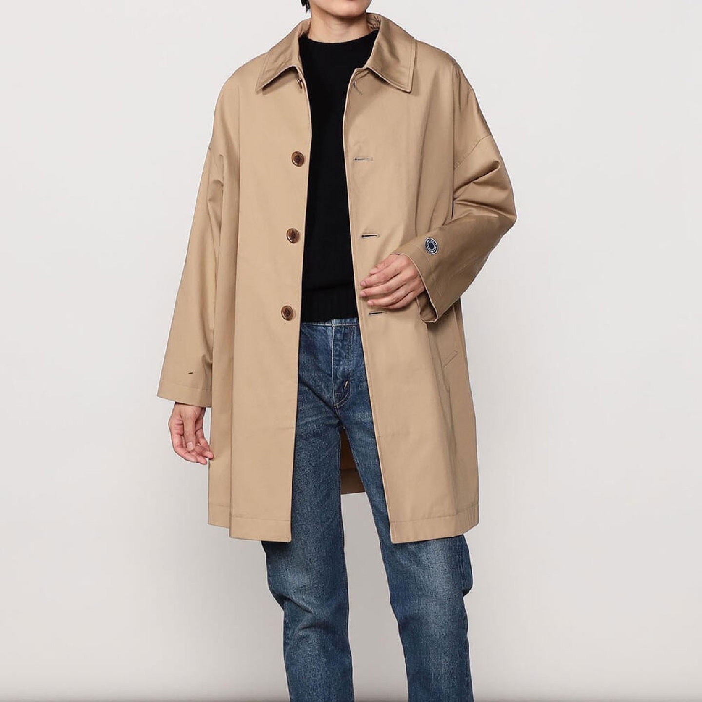 Oversized cotton gabardine coat #OR-A0582 CGB