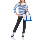 The genuine Woman French striped shirt Marine Nationale, Rachel 100% made in france Orcival